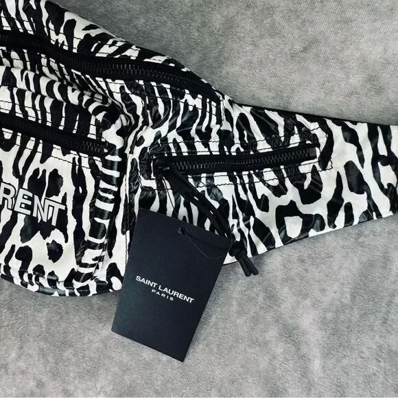 Saint Laurent Zebra Print Nylon Fanny Bag NWT - Picture 5 of 12